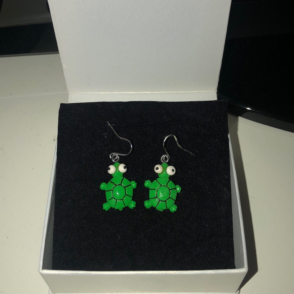 Handmade turtle earrings